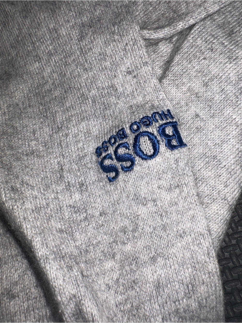 Boss Light Gray Crewneck Sweater - Picture 6 of 7